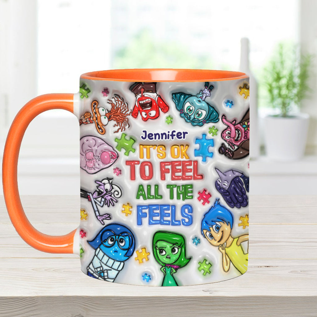 It's Ok To Be Different - Personalized Autism Awareness Accent Mug