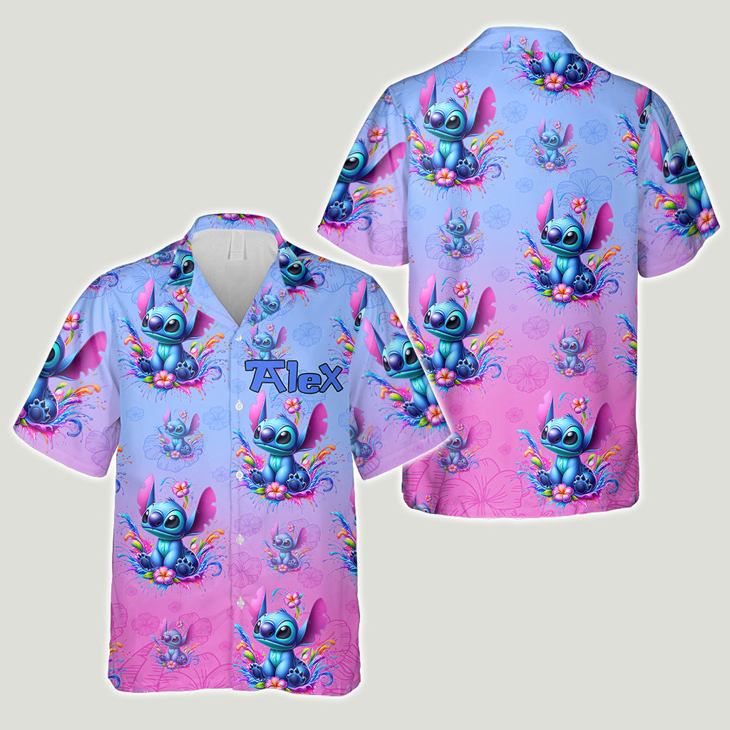 Blue Ohana - Personalized Ohana Hawaiian Shirt