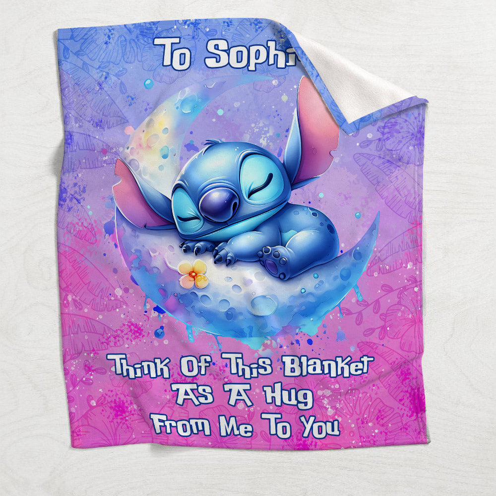 Think Of This Blanket As A Hug From Me To You - Personalized Ohana Blanket
