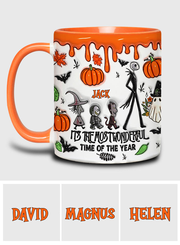 It's The Most Beautiful Time Autumn Skeleton - Personalized Nightmare Accent Mug
