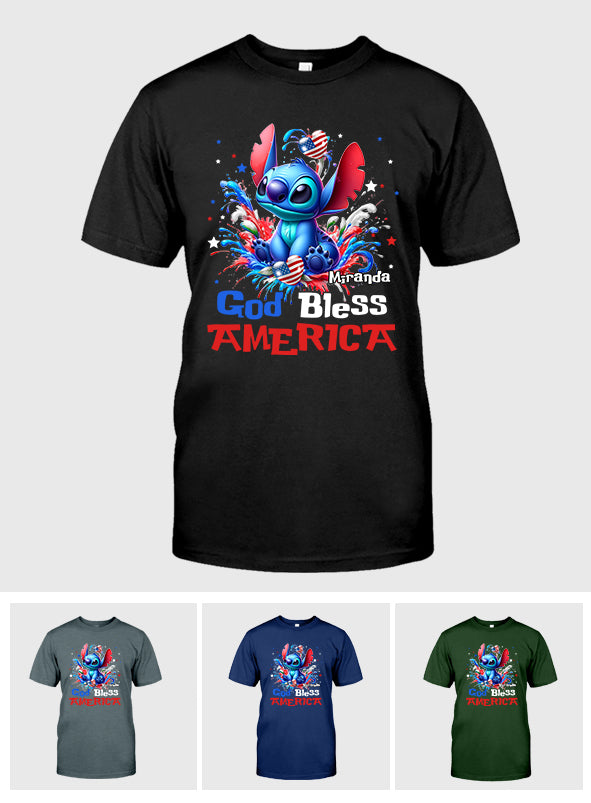 God Bless America - Personalized Ohana T-shirt And Hoodie