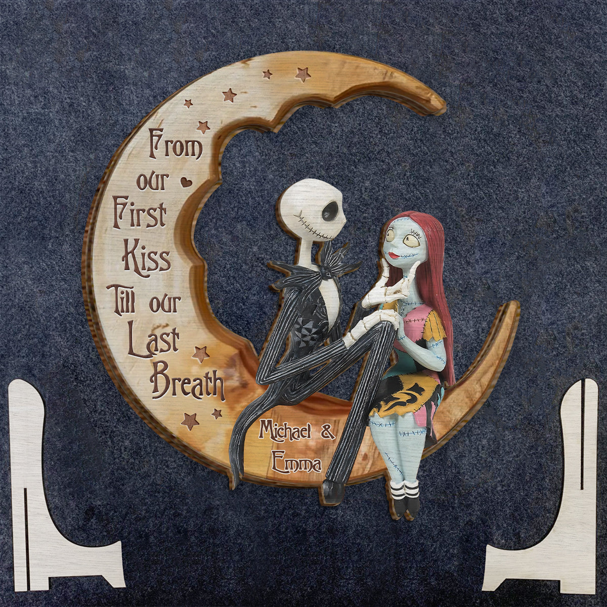 From Our First Kiss - Personalized Nightmare 2 Layered Wood Sign / Wood Plaque