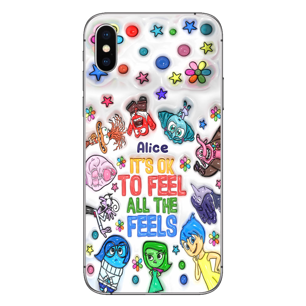 It's Ok To Feel All The Feels - Personalized Phone Case