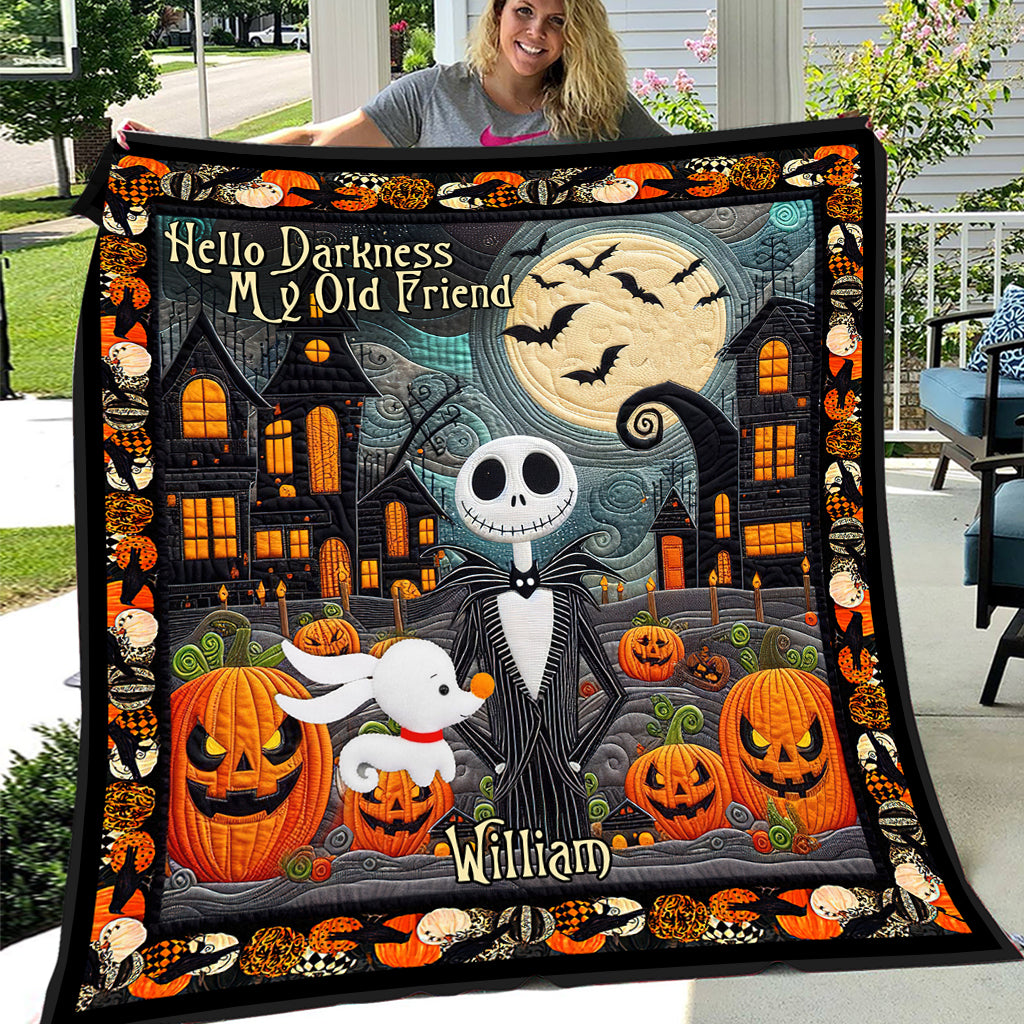 Hello Darkness My Old Friend - Personalized Nightmare Quilt