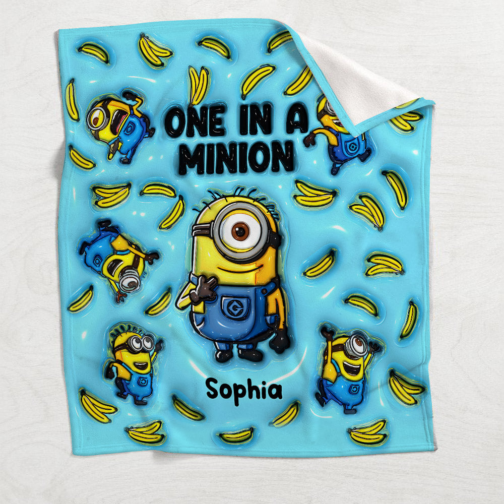 One In A Minion - Personalized Blanket