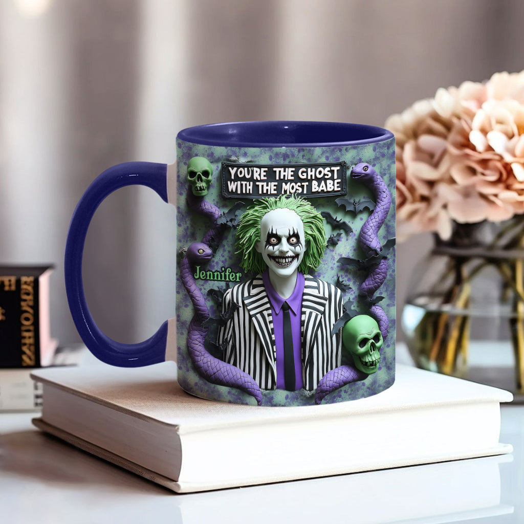 You're The Ghost With The Most Babe - Personalized Accent Mug