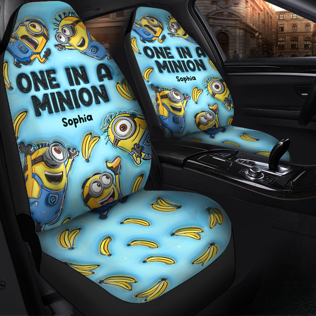One In The Minion - Personalized Seat Covers