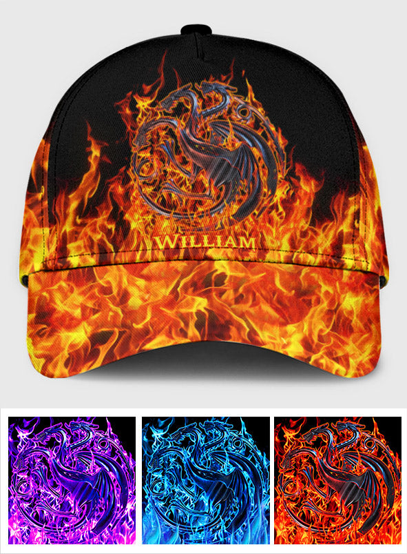 Fire And Blood - Personalized Thrones Game Classic Cap