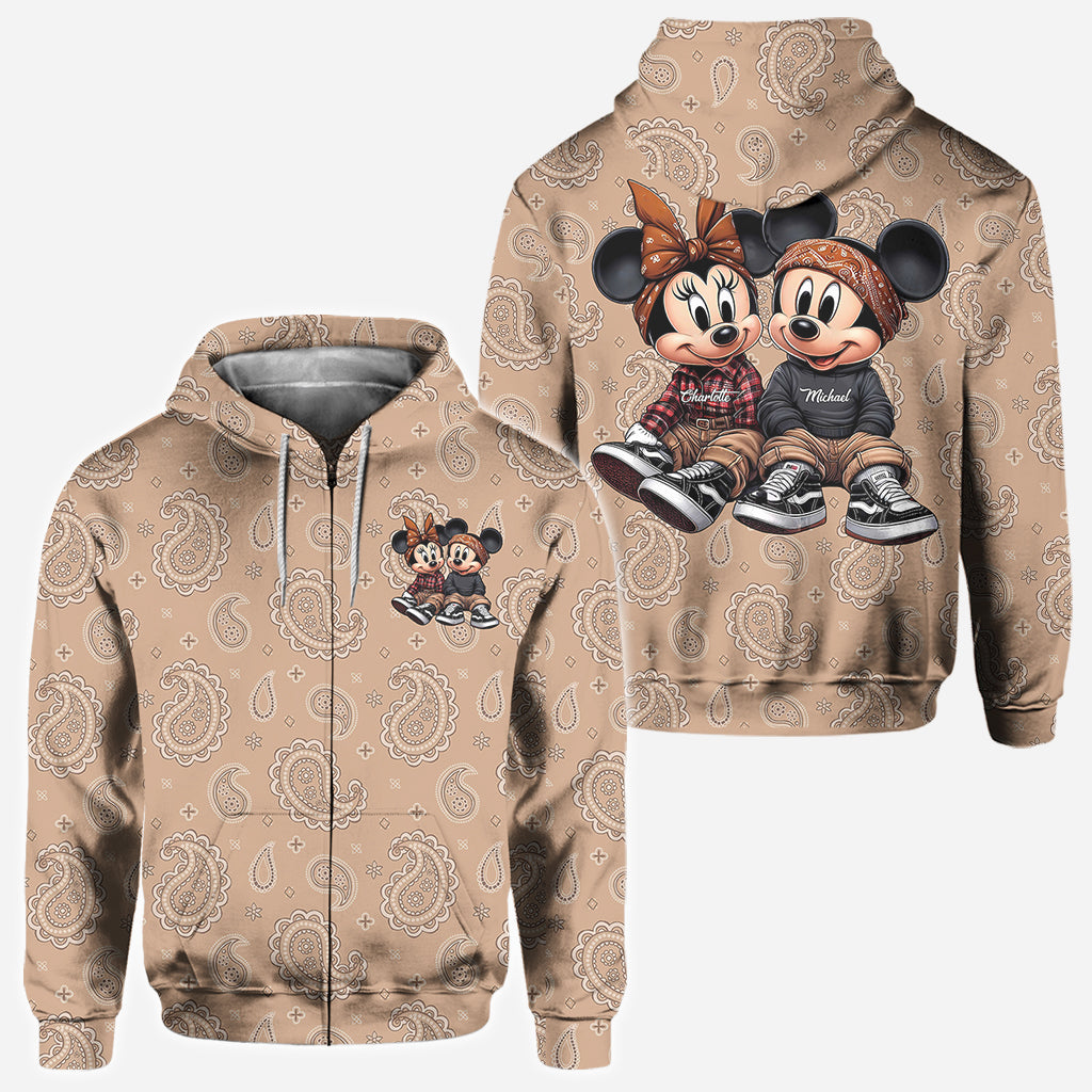Chicano Mouse Couple - Personalized Mouse All Over Shirt