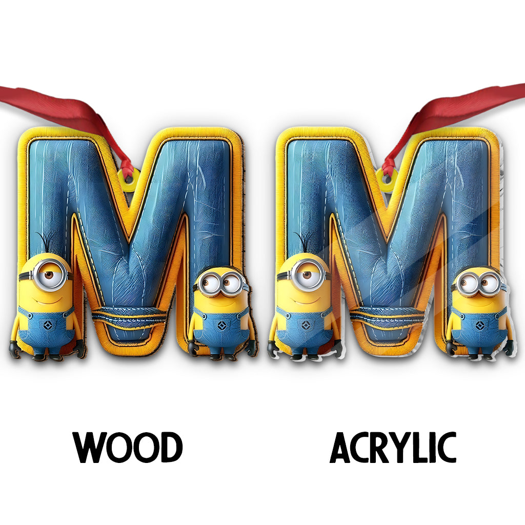 Yellow Monster Letter - Personalized Ornament