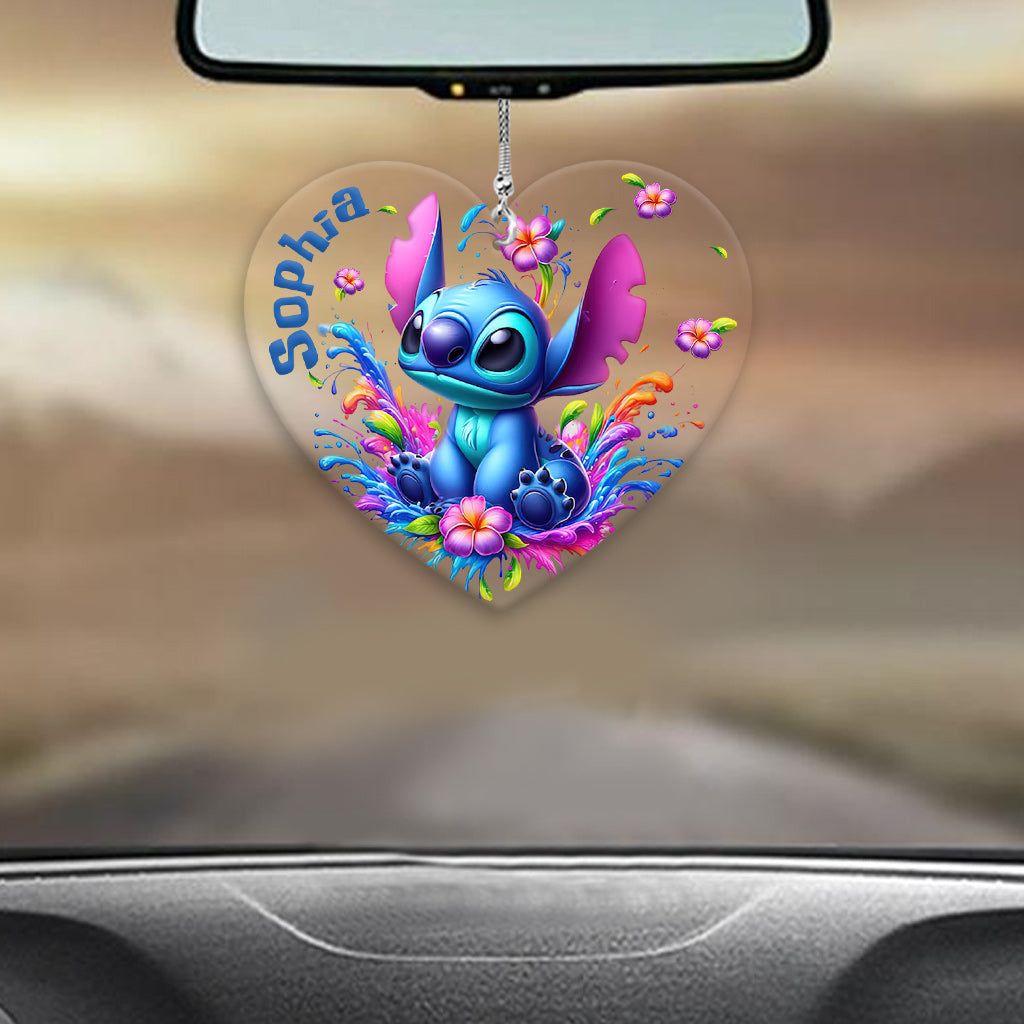 Blue Ohana - Personalized Ohana Transparent Car Ornament