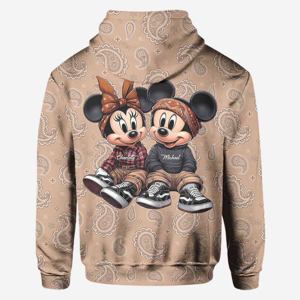 Chicano Mouse Couple - Personalized Mouse All Over Shirt