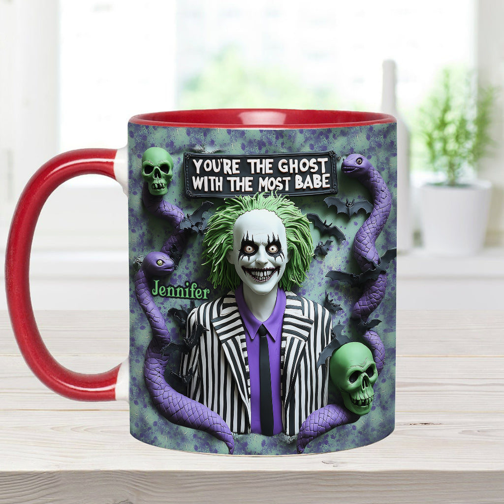 You're The Ghost With The Most Babe - Personalized Accent Mug