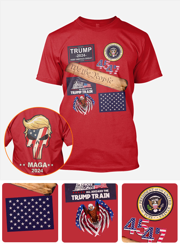 All Aboard The Trump Train MAGA 2024 We The People - All Over Shirt