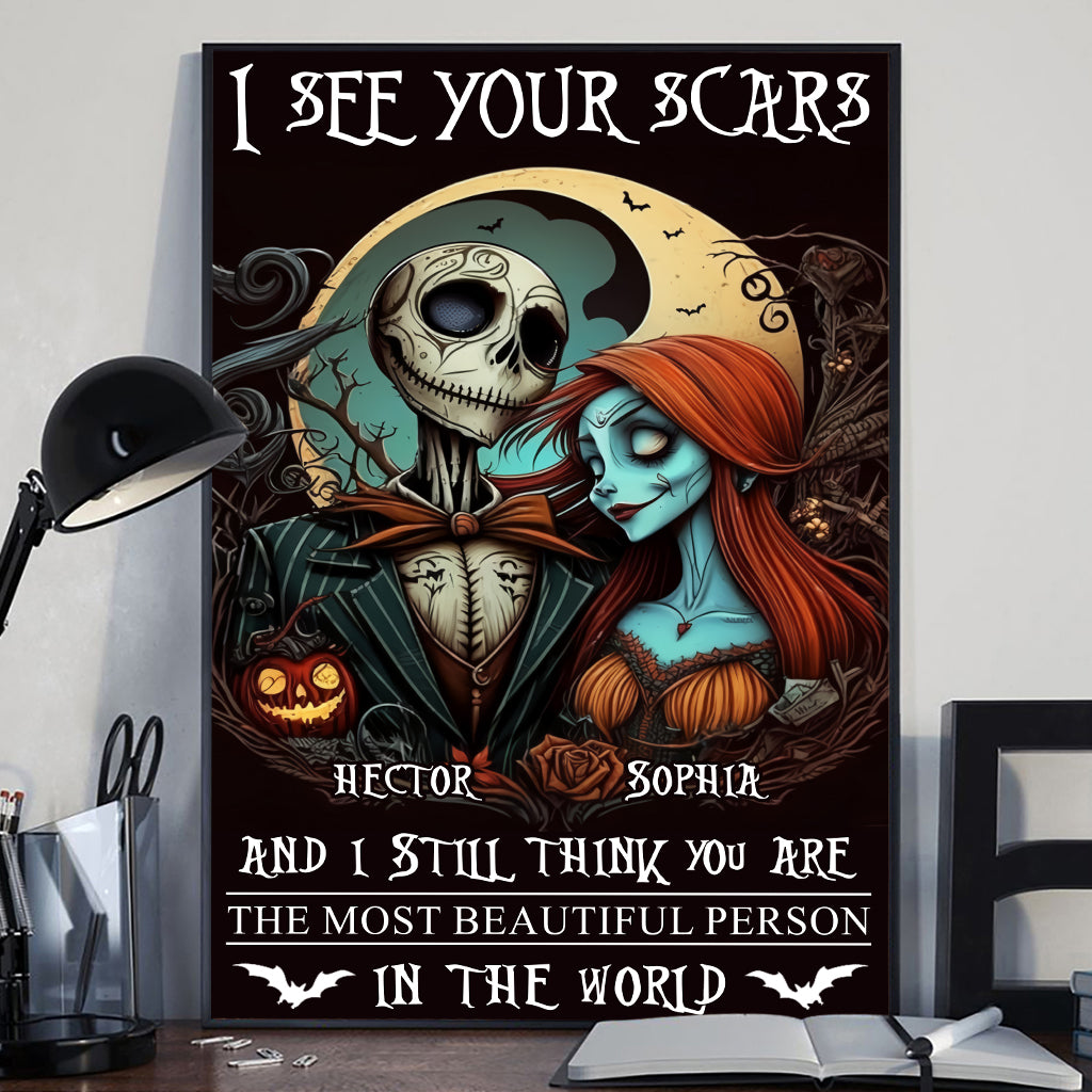 I See Your Scars - Personalized Nightmare Canvas And Poster