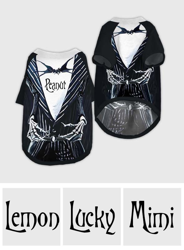 Skellington Costume For Pet - Personalized Dog Pet Shirt