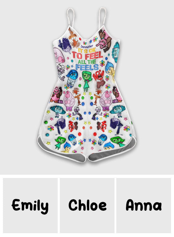 It's Ok To Feel All The Feels - Personalized Romper