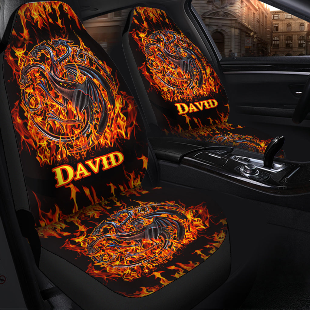 Fire Dragons - Personalized Thrones Game Seat Covers