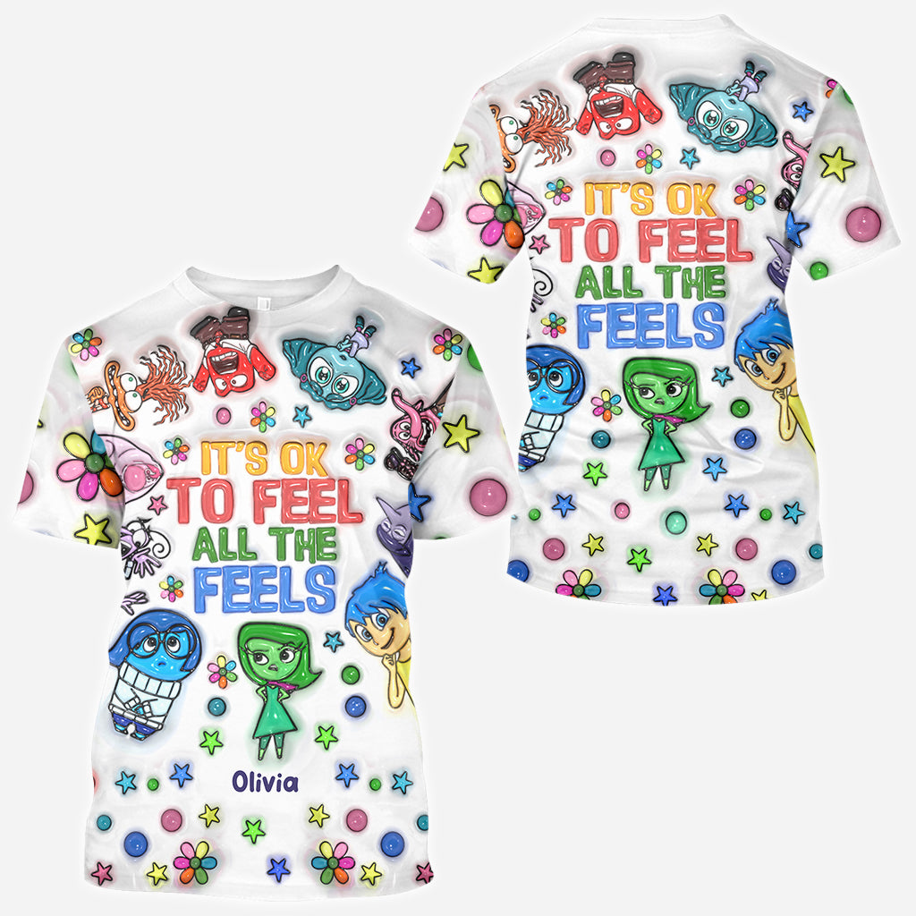 It's Ok To Feel All The Feels - Personalized All Over Shirt