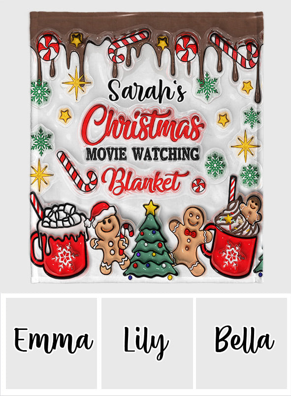 Christmas Movie Watching Blanket - Personalized Blanket