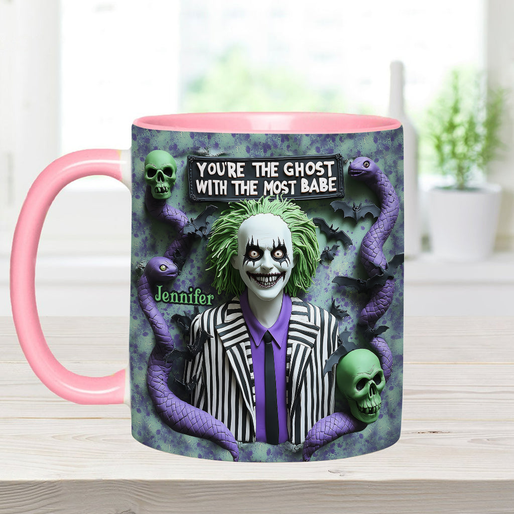 You're The Ghost With The Most Babe - Personalized Accent Mug