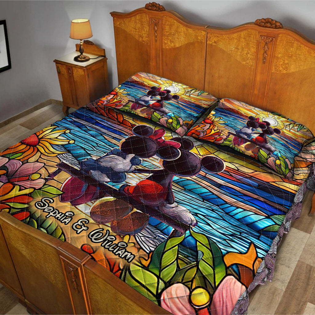 Romantic Sunset - Personalized Mouse Quilt Set