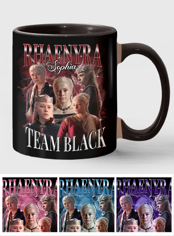 Team Black - Personalized Thrones Game Accent Mug