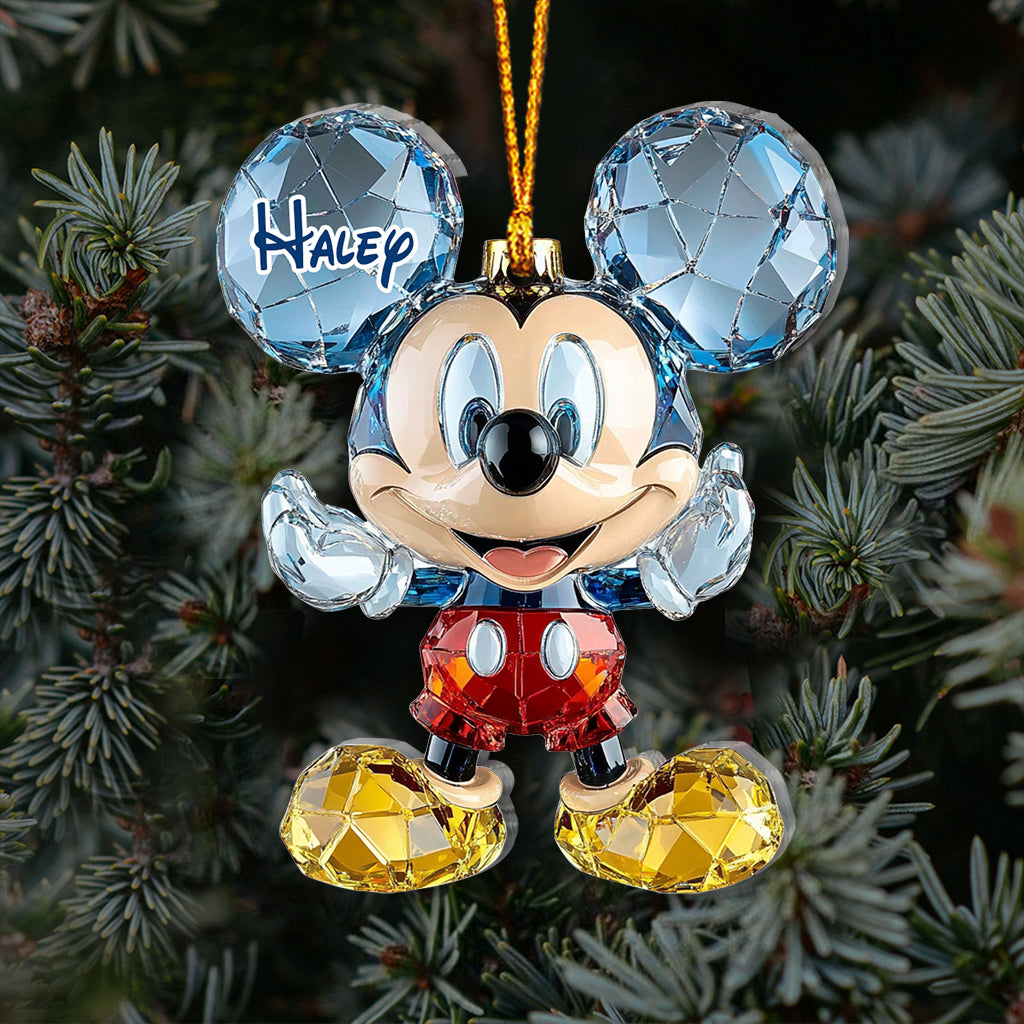 Cute Mouse Ears - Personalized Mouse Transparent Ornament