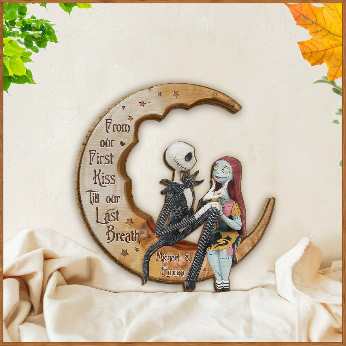 From Our First Kiss - Personalized Nightmare 2 Layered Wood Sign / Wood Plaque