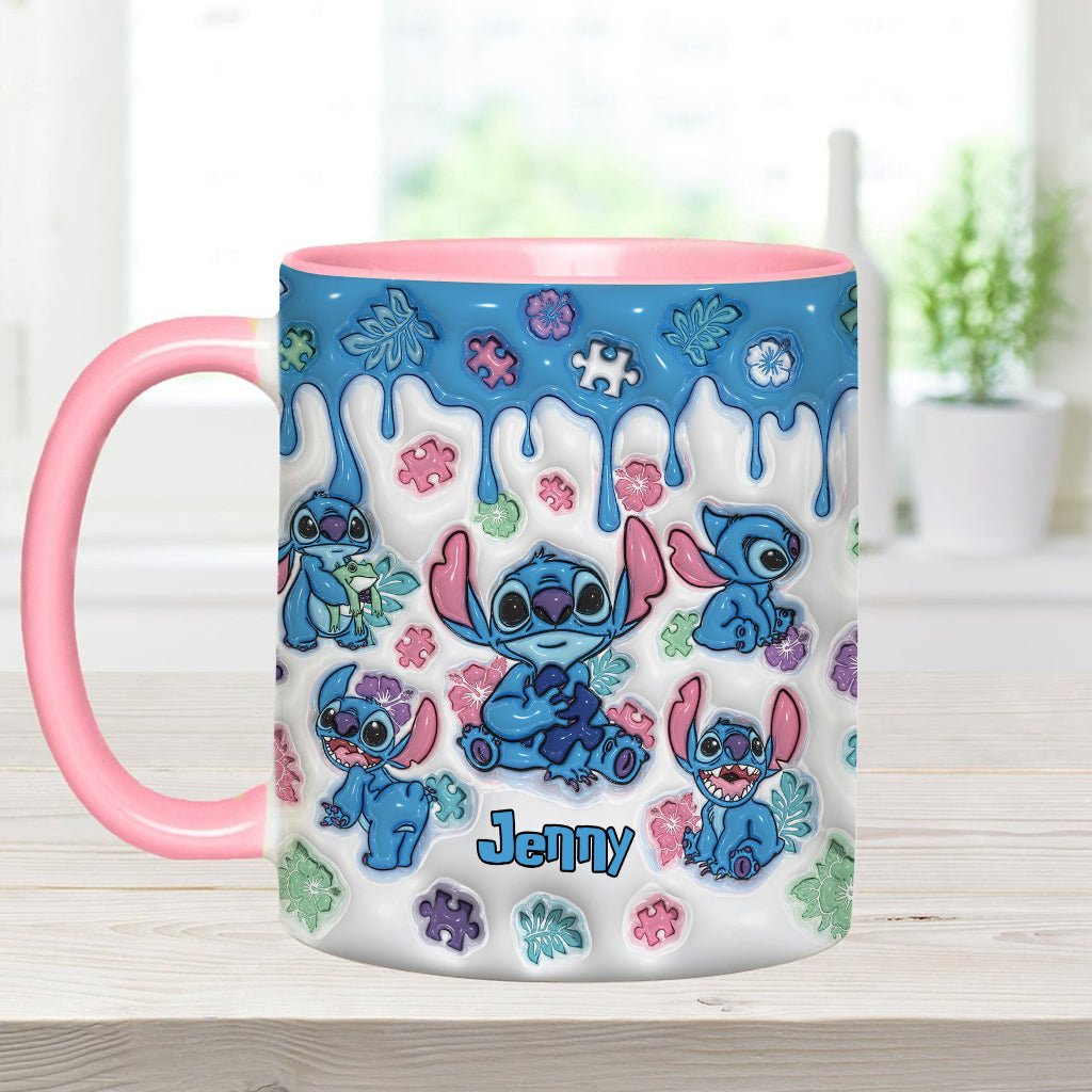 It's Ok To Be Different - Personalized Autism Awareness Accent Mug