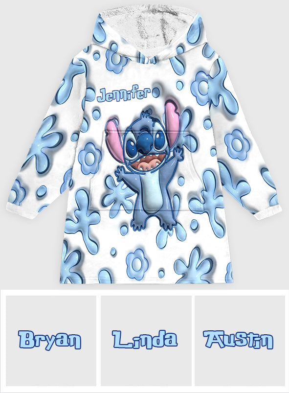 Blue Ohana - Personalized Ohana Blanket Hoodie