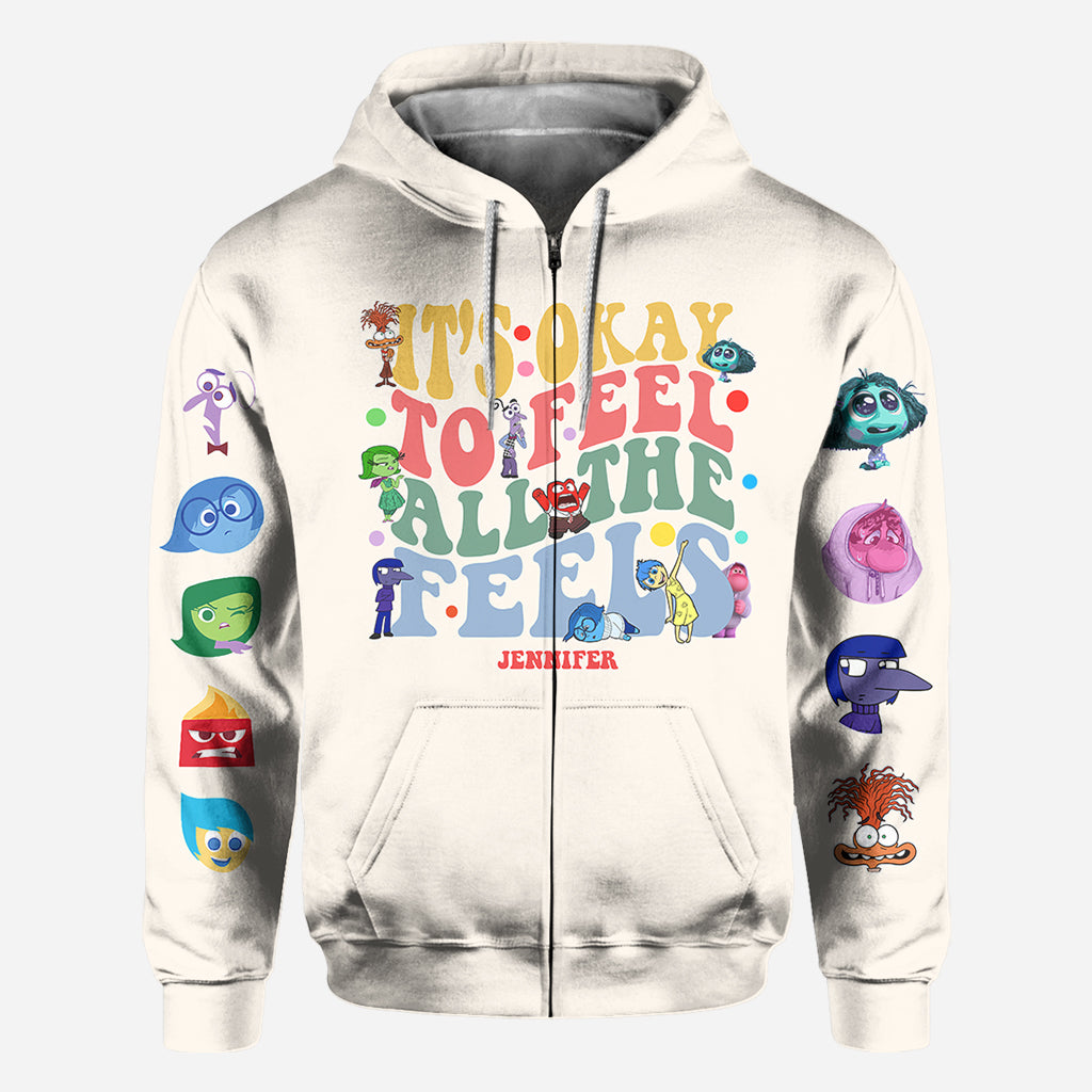 It's Ok To Feel All The Feels - Personalized Mouse All Over Shirt