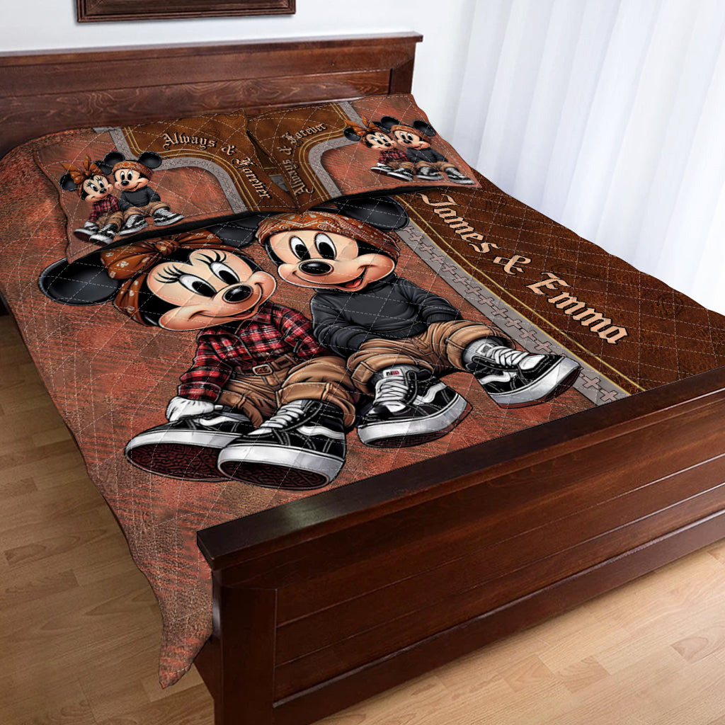 Always And Forever Chicano Mouse Ears - Personalized Mouse Quilt Set