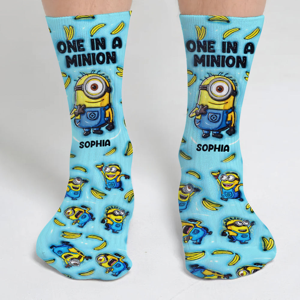 One In The Minion - Personalized Socks