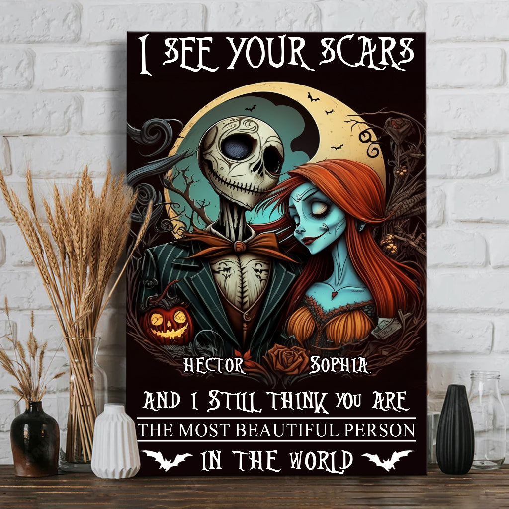 I See Your Scars - Personalized Nightmare Canvas And Poster