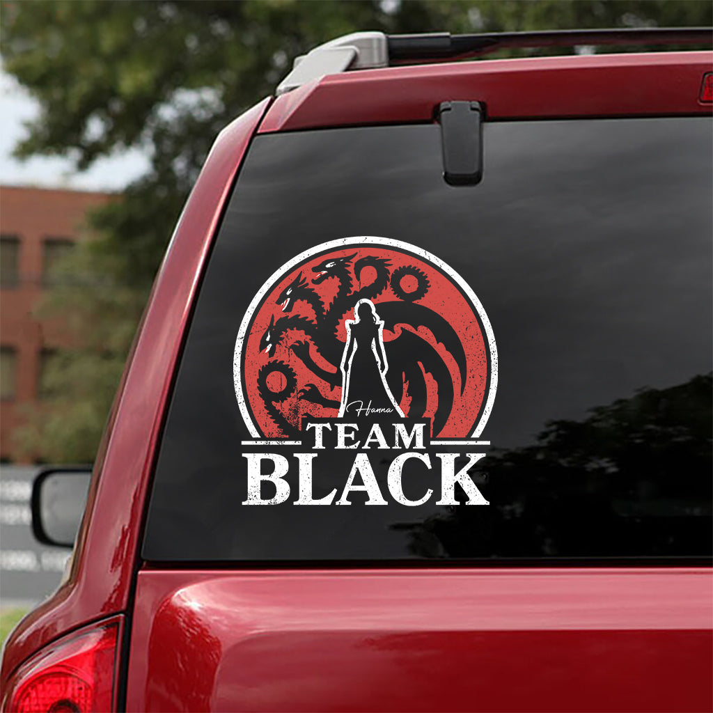 Team Black Vs Team Green - Personalized Thrones Game Decal Full