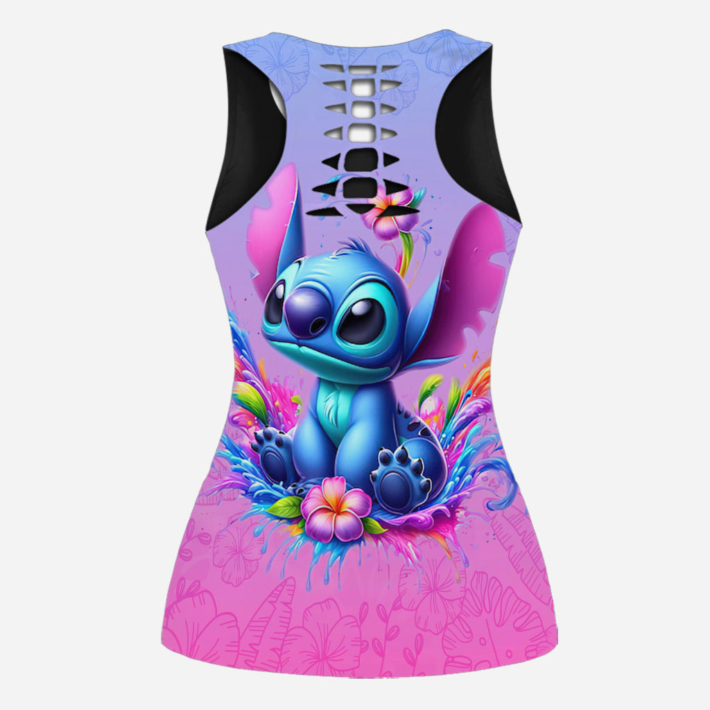 Ohana Means Family - Personalized Ohana Hollow Tank Top and Women Shorts