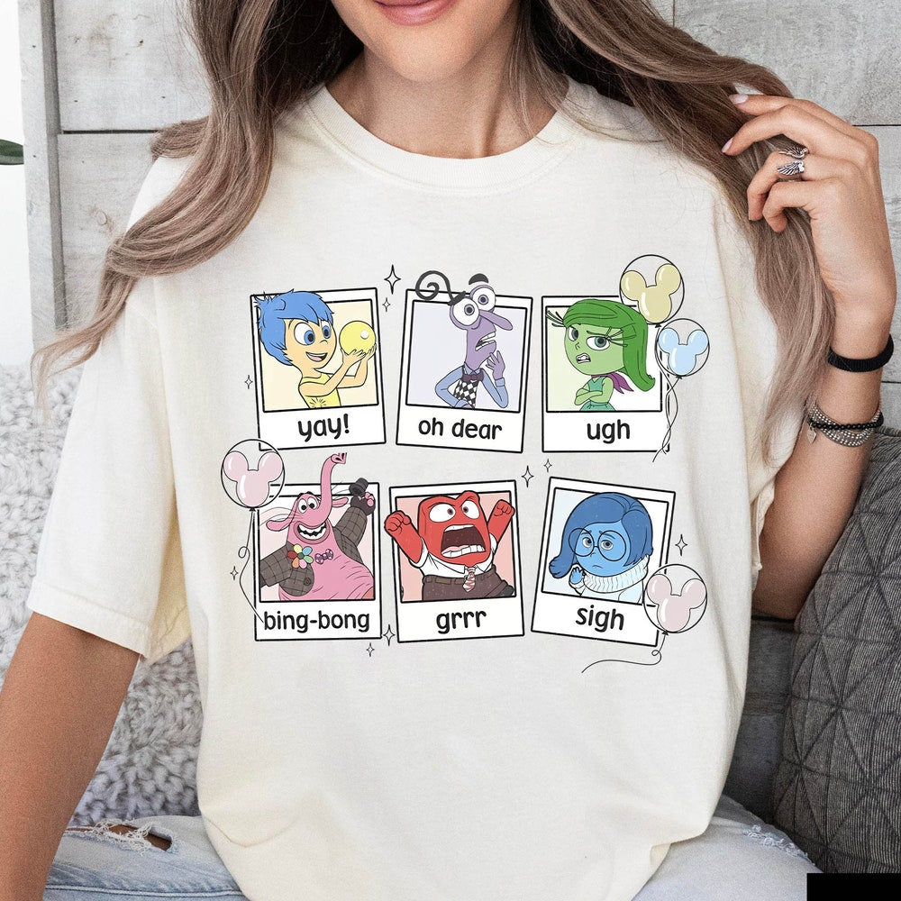 Characters Shirt, WDW Movie 2024 Shirt, Family Vacation 2024, Joy Sadness Anger Envy T-shirt & Hoodie