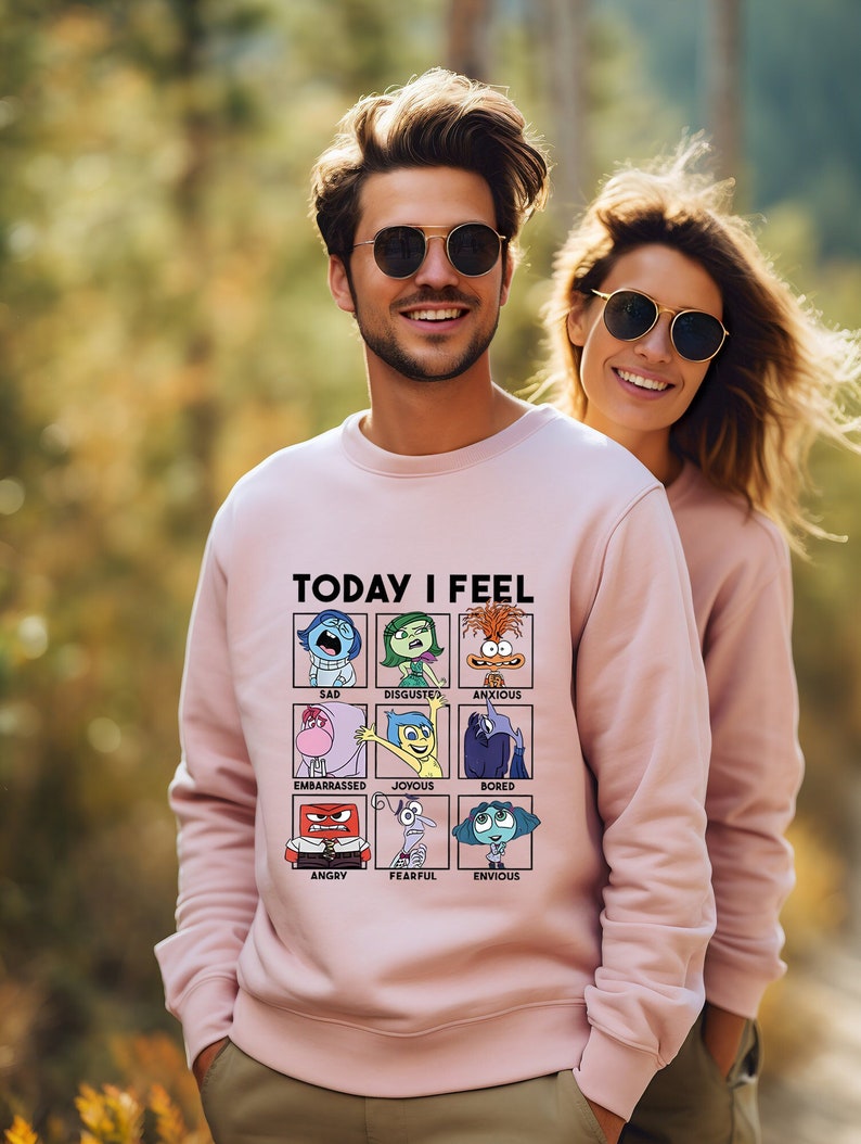 Today I Feel Shirt, Characters T-Shirt , Family Tee, Sweatshirt, Matching Gift, Emotions Tee T-shirt & Hoodie