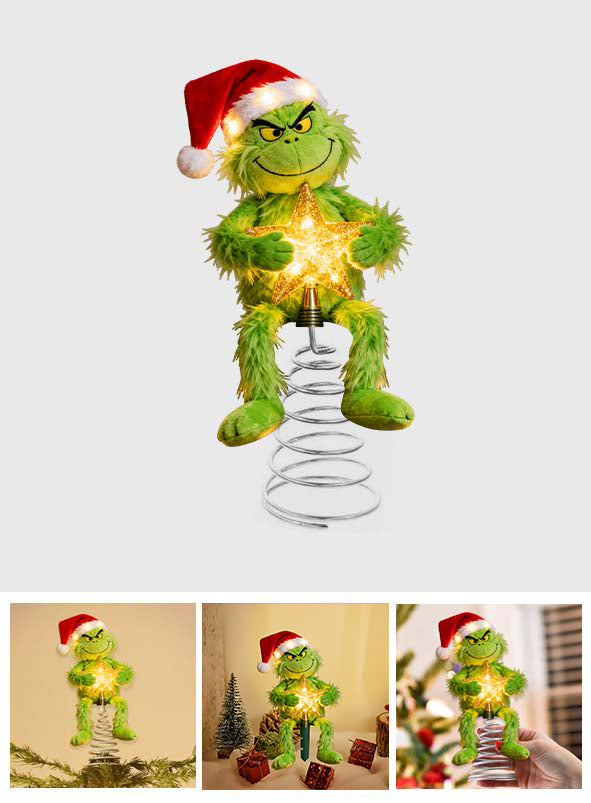 Merry Grinchmas - Stole Christmas LED Light Tree Topper