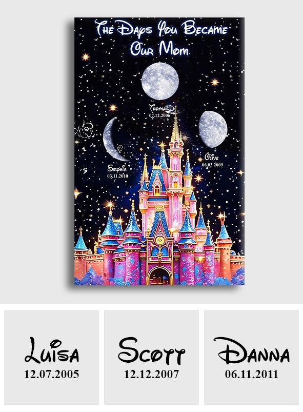 We Love You To The Moon And Back - Personalized Mother Canvas And Poster