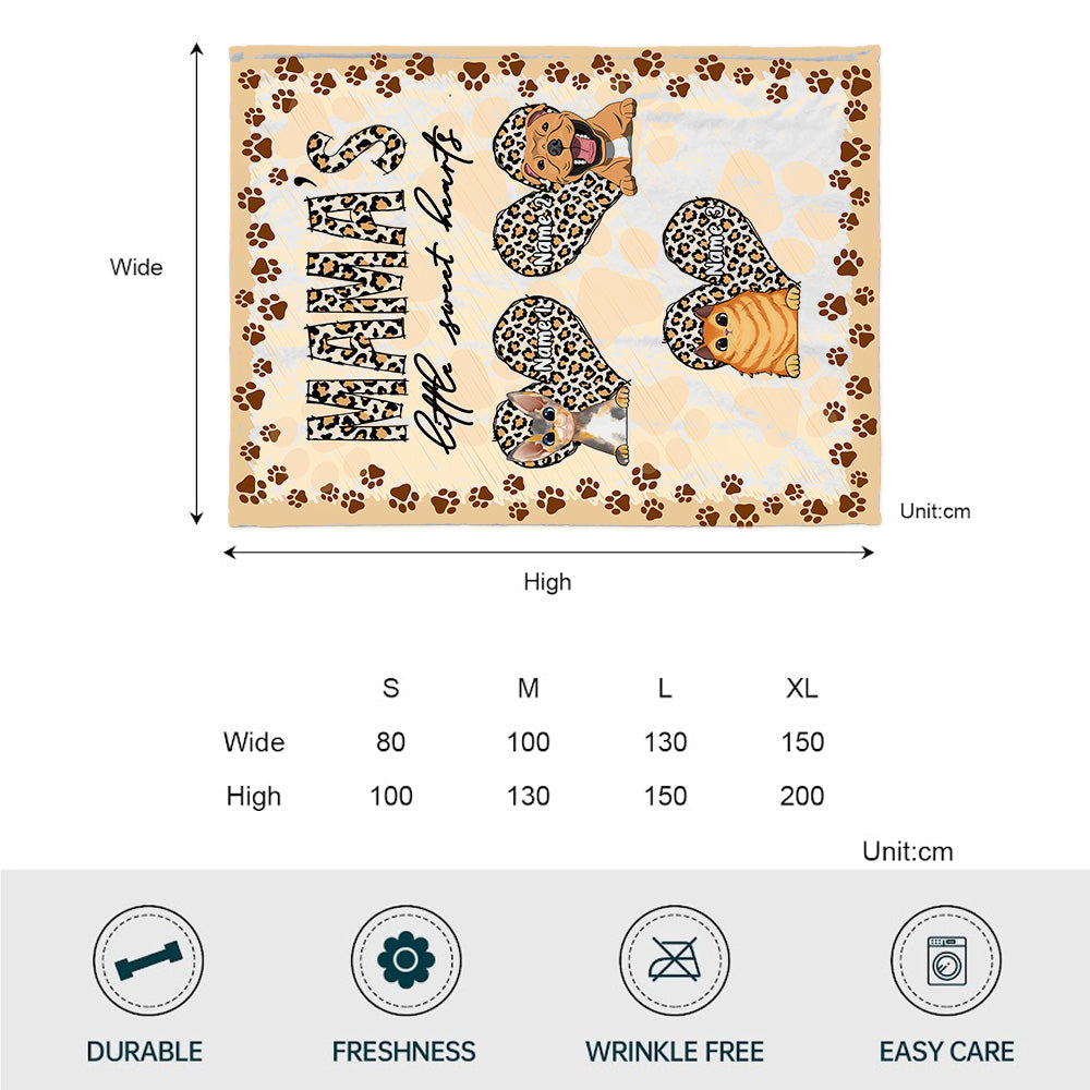 Mama's Little Sweet Hearts - Personalized Mother's day Dog Blanket