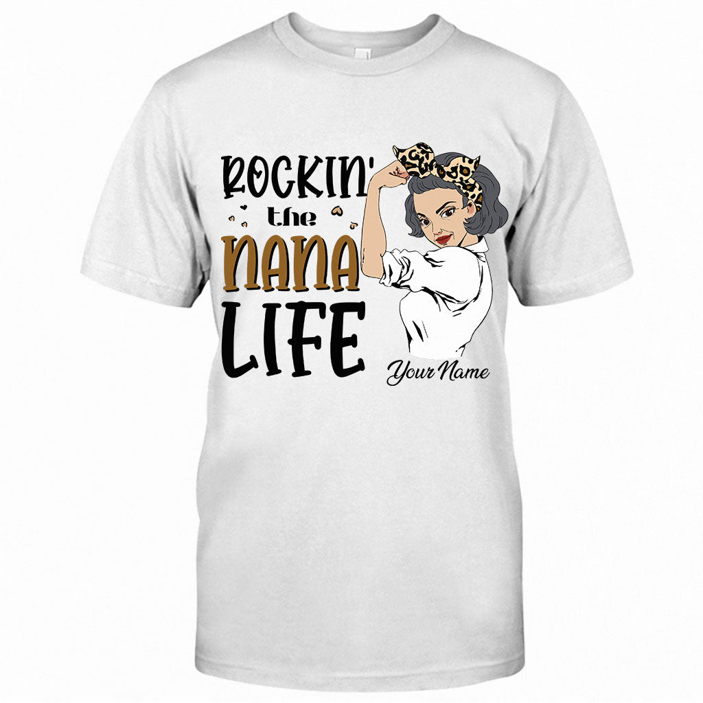 Rocking The Nana Life - Personalized Grandma T-shirt and Hoodie