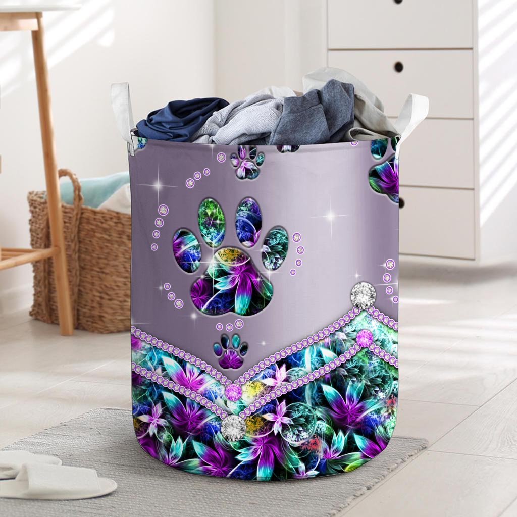 Love Dogs Metal Pattern Print Dog Storage Basket 0622