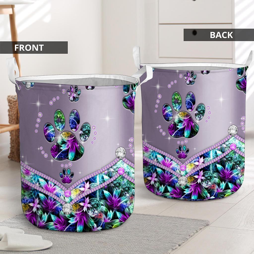 Love Dogs Metal Pattern Print Dog Storage Basket 0622