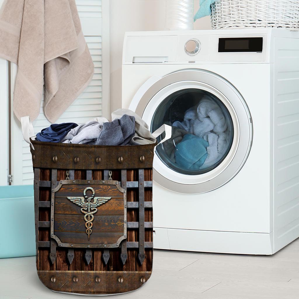 Nurse Metal Pattern Print Nurse Storage Basket 0622