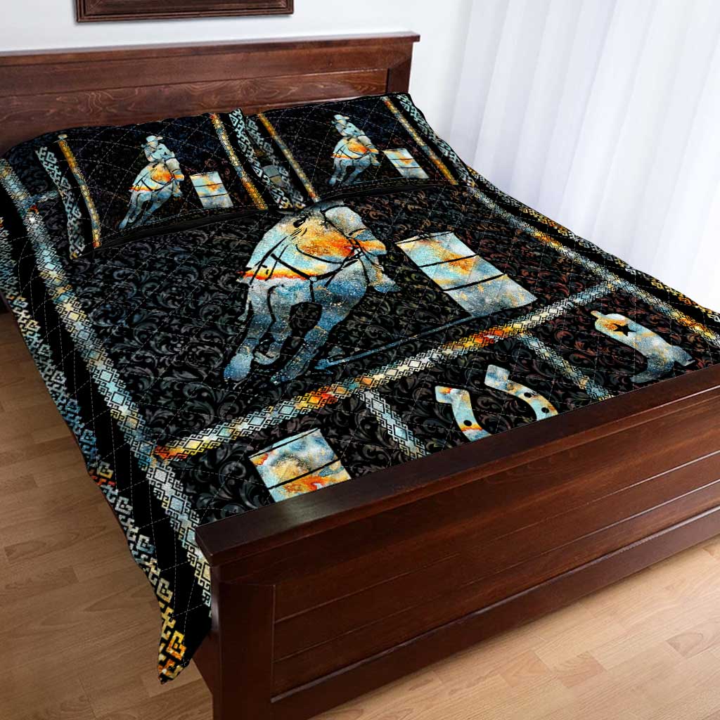 Horse Barrel Racing Horse Quilt Set 0622