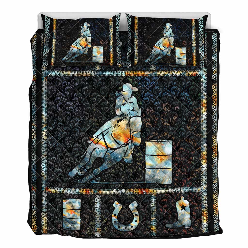 Horse Barrel Racing Horse Quilt Set 0622