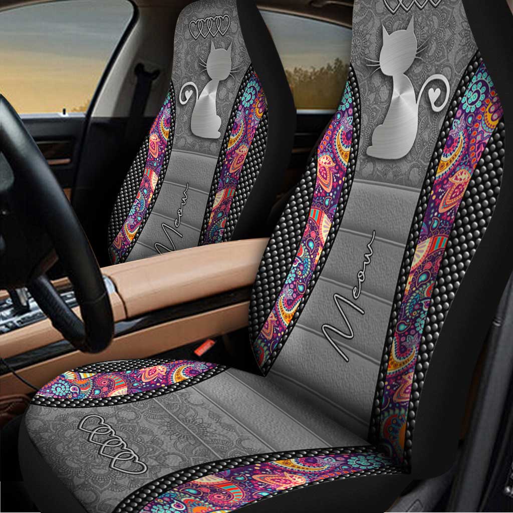 Cute Cat Meow Cat Seat Covers 0622