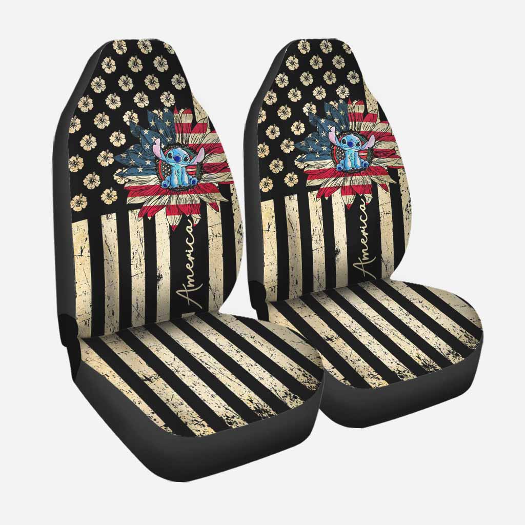 Happy The 4th Of July - Independence Day Ohana Seat Covers